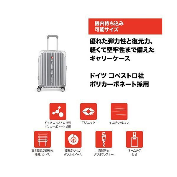 エム エス シーSWISS MILITARY CYGNUS シグナス 42L メタルシルバー SM-A820 1台