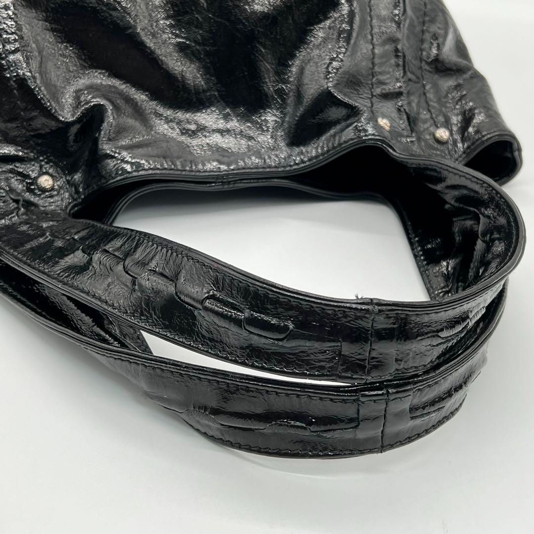美品】SalvatoreFerragamo トートバッグ エナメル 黒色 - メルカリ