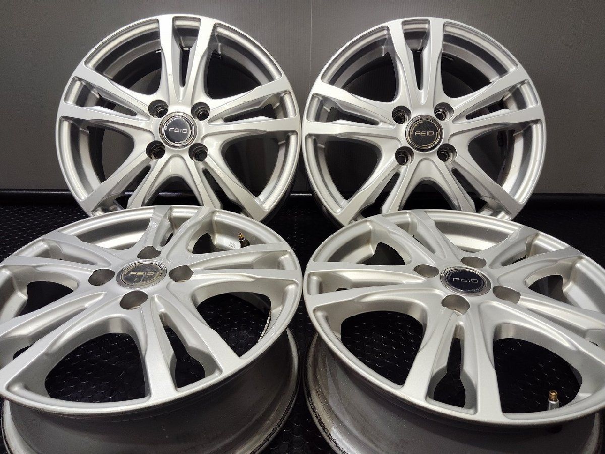 BS BRIDGESTONE FEID 社外ホイール 15インチ 4本 5.5J4HPCD100 52 フィット等 VHC512