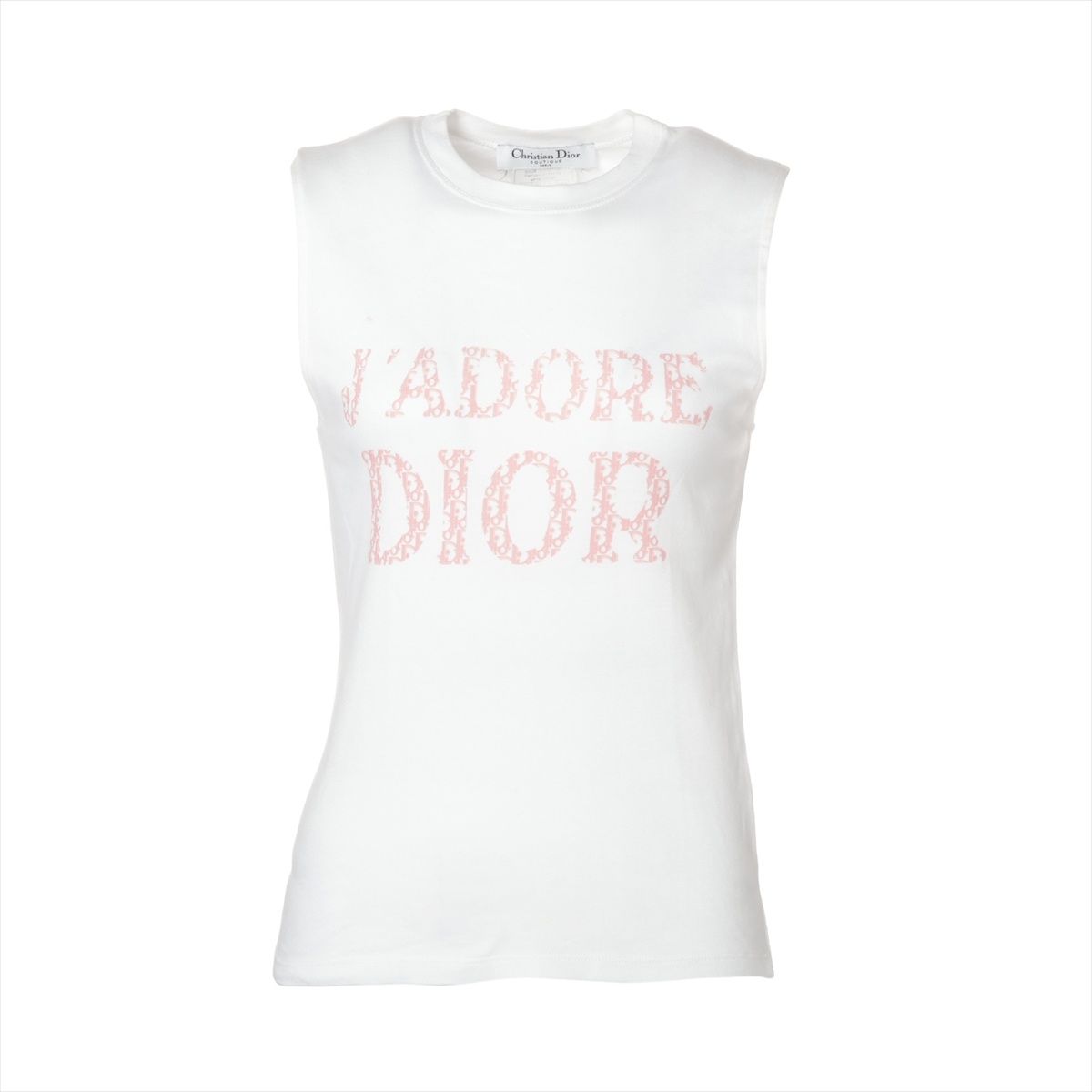 Christian Dior クリスチャンディオール タンクトップ 38 コットン ガリアーノ期 トロッター 2004