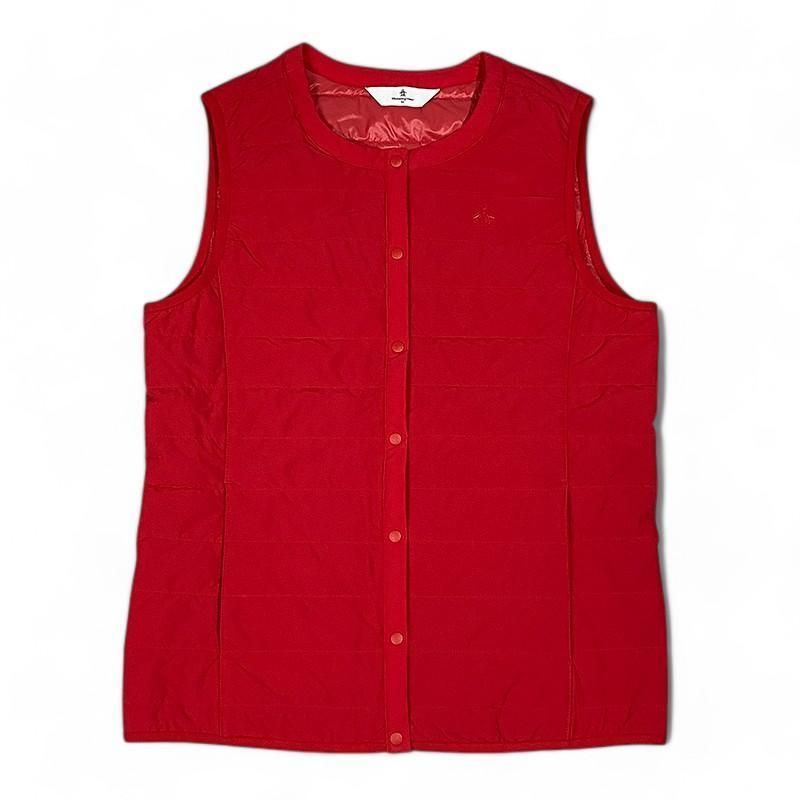 MUNSING WEAR マンシングウェア 中綿ベスト レッド M ゴルフ MUNSING WEAR マンシングウェア 中綿ベスト レッド M ゴルフ