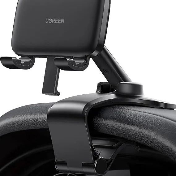 UGREEN 車載スマホホルダー クリップ式 360度回転 スマホスタンド 片手