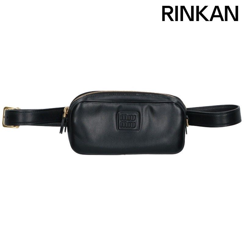 ミュウミュウ 5CC536 ロゴ ベルトポーチウエストバッグ レディース  
