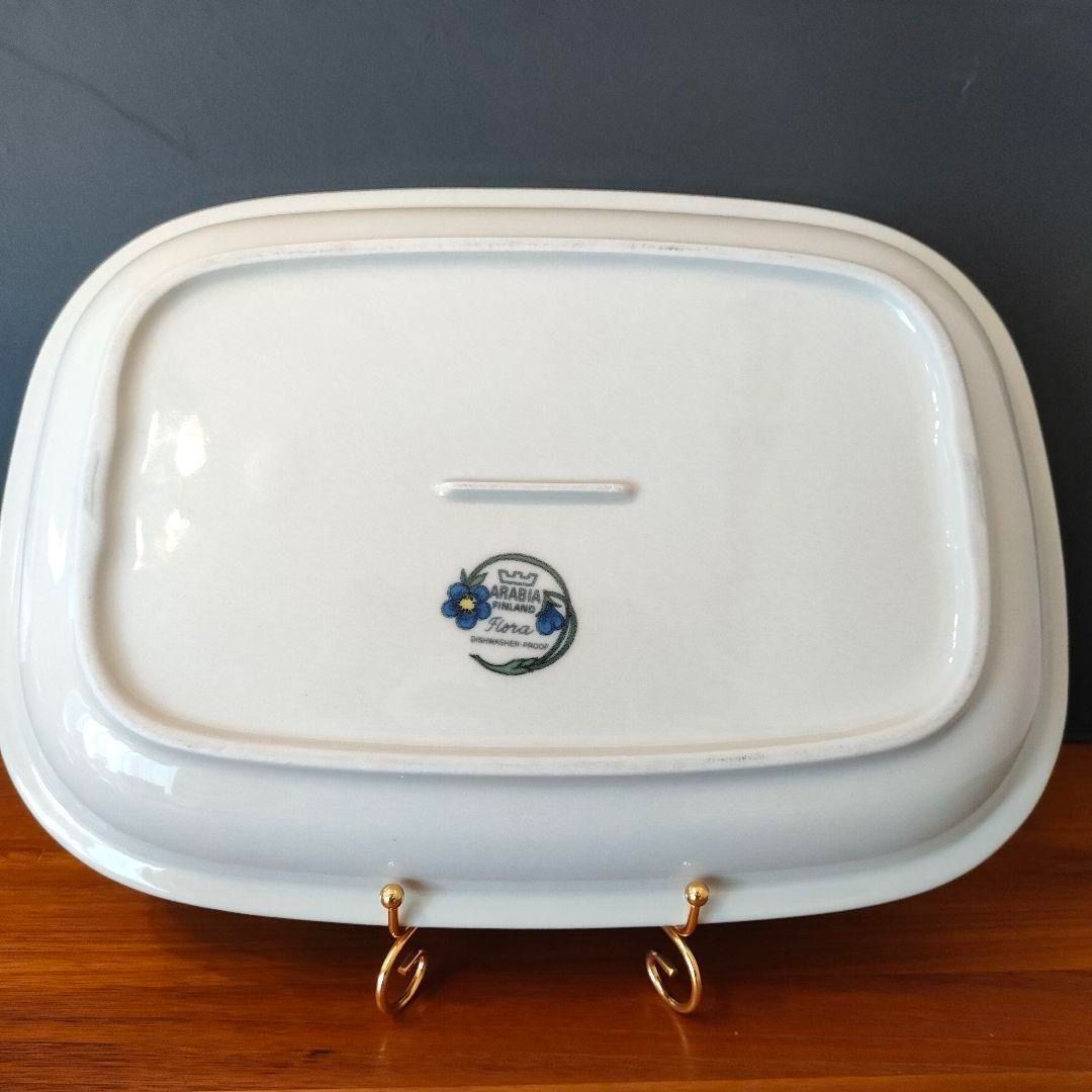 希少品★アラビア ARABIA プラター エステリ・トムラ 角皿 フローラ美品 希少品☆アラビア ARABIA フローラ 角皿 プラター エステリ・トムラ 美