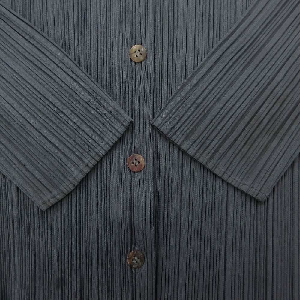 00s 2000 PLEATS PLEASE ISSEY MIYAKE シャツ ブラウス 長袖 プレーン ヴィンテージ Vintage サイズ3 L グレー レディース 【中古】 /TNT 00s 2000 PLEATS PLEASE ISSEY MIYAKE シャツ ブラウス 長袖