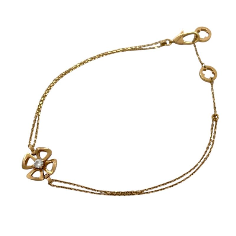 ブルガリ BVLGARI フィオレヴァー ブレスレットML ピンクゴールド Au750 ダイヤモンド ジュエリー