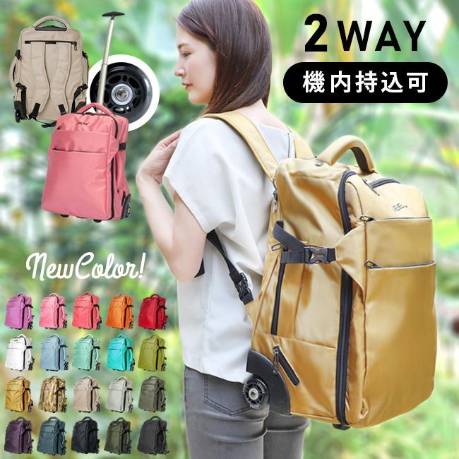 LEEDee 美品✩.*˚リュックにもなるキャリーカート ✩.*˚ネイビー Amazon | [LeeDee] 2WAYキャリーバッグ キャスター付き 軽量 2.3