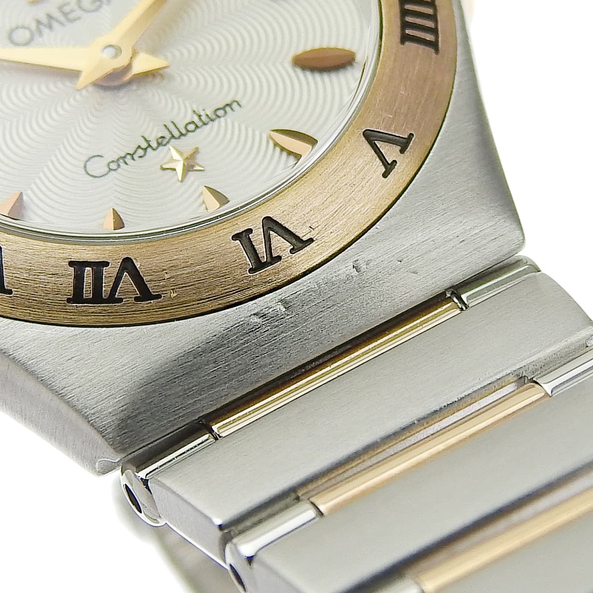 オメガ コンステレーション PG/SS クオーツ 腕時計 オフホワイト  
