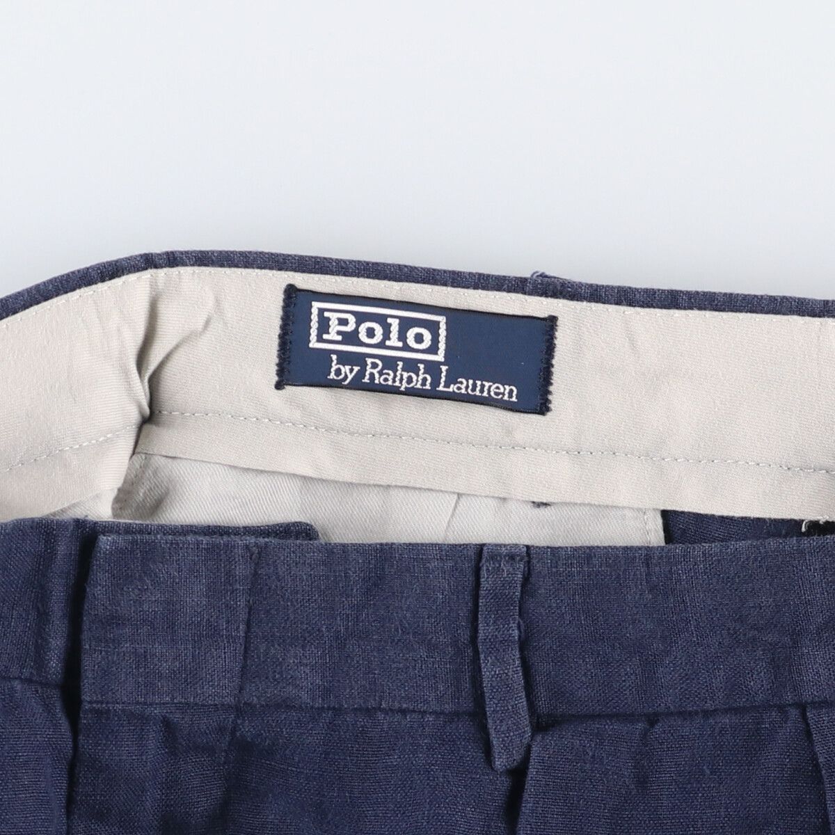 貴重 古着 ラルフローレン Ralph Lauren POLO by Ralph Lauren ツータック リネンパンツ スラックス メンズw34相当|eaa581255 【大好評販売!】