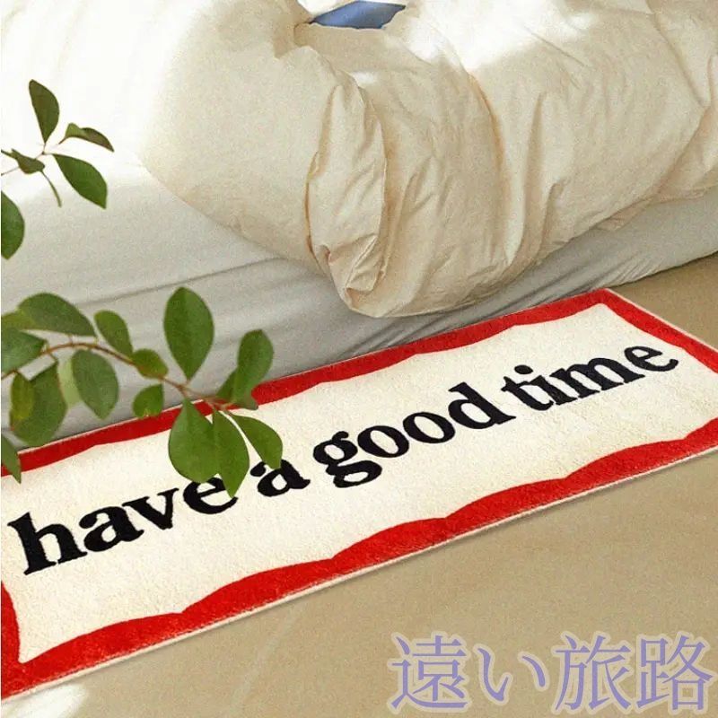 1pc 「Have A Good Time」キッチンラグ ポリエステル エントランスラグ 疲労防止キッチンラグ、ヴィンテージ 吸収性 ノンスリップ クッション性ラグ 寝室 バスルーム キッチン シンク ランドリー