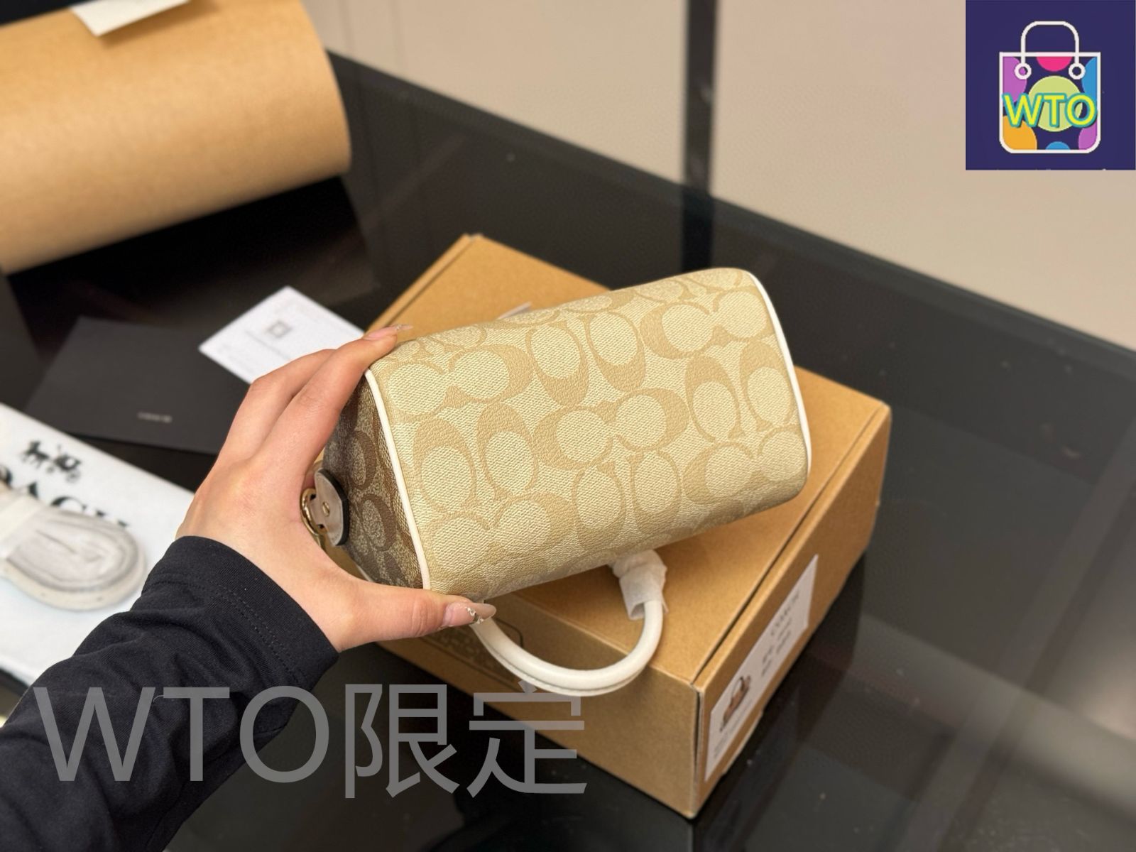 今日WTO】Coach コーチ ミニ ボストン バッグ コンパクトで大