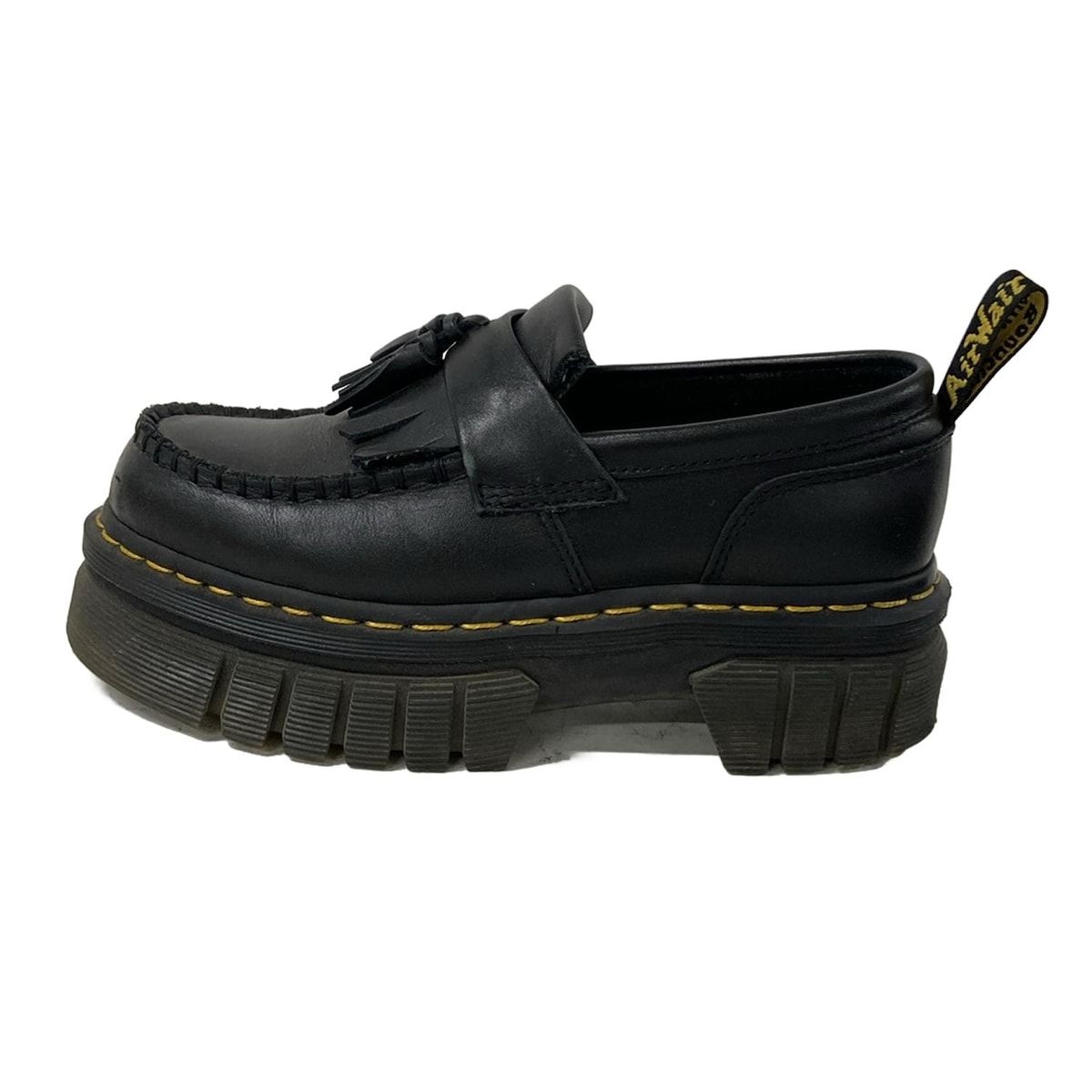 Dr.Martens ドクターマーチン ローファー EU 37 レディース - 黒×ダークイエロー タッセル レザー