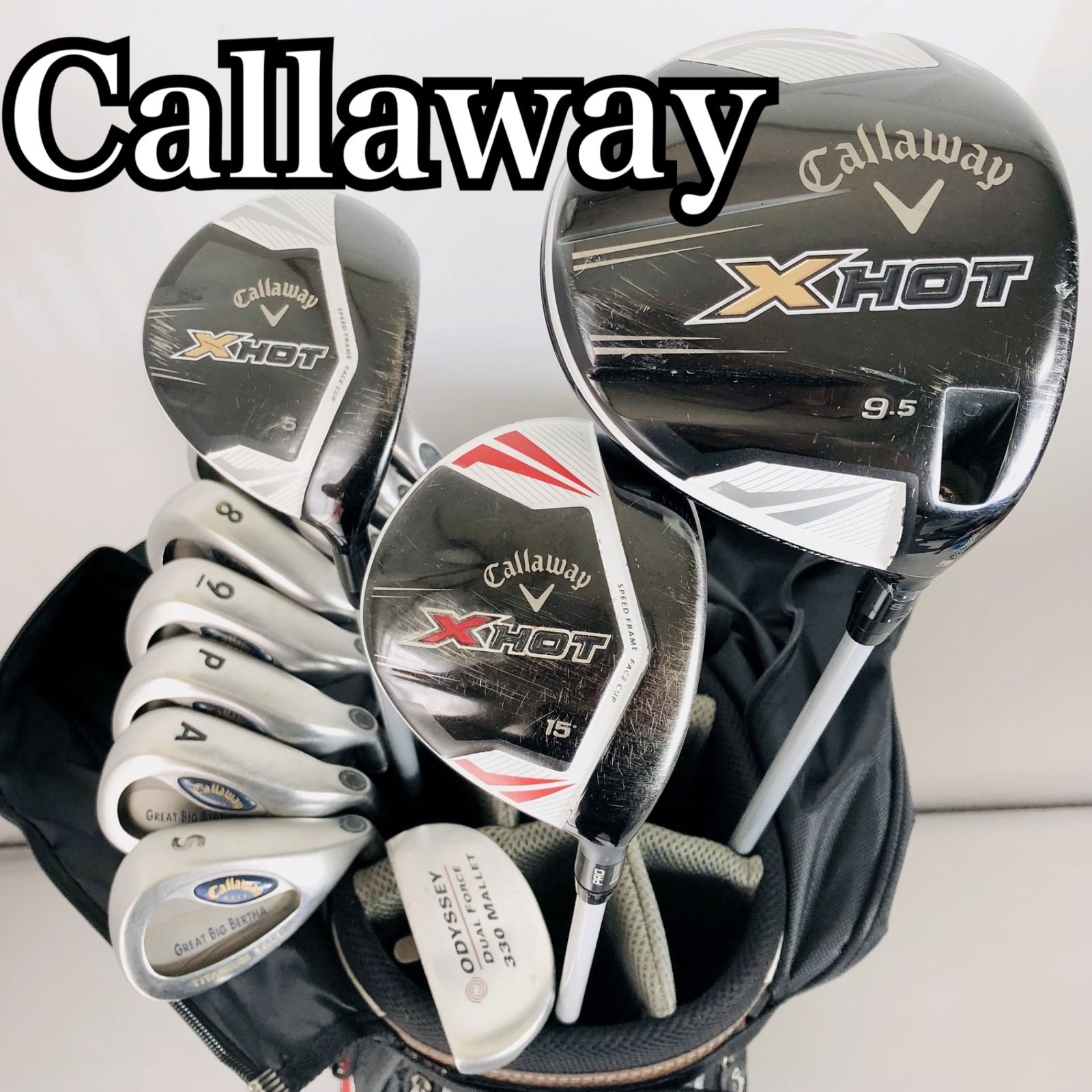 Callaway キャロウェイ ODYSSEY オデッセイ メンズ ゴルフ クラブ セット 初心者 入門 バッグ付き フルセット 右利き パター付