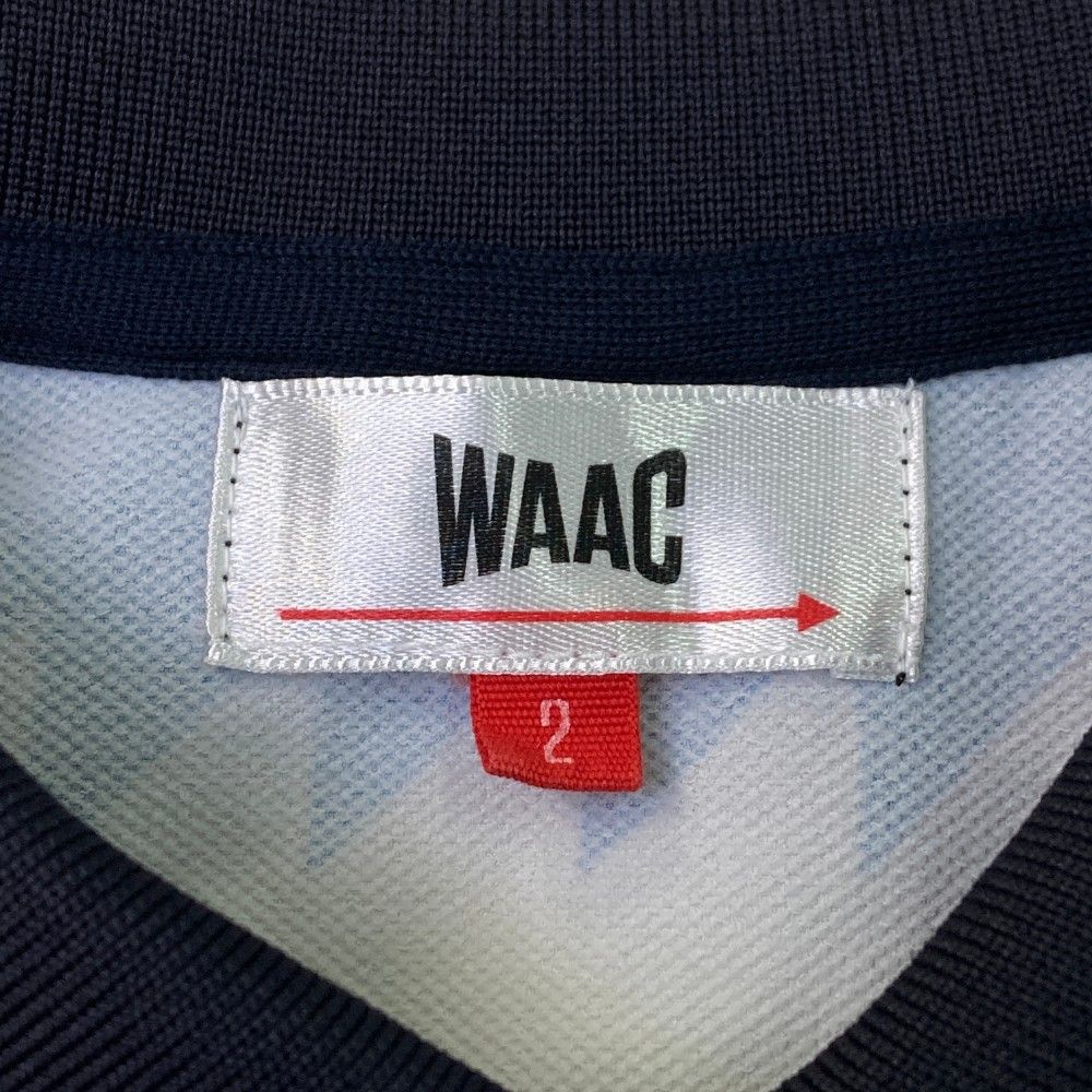 サイズ：2 WAAC ワック ノースリーブ ワンピース ボーダー柄 ブラック