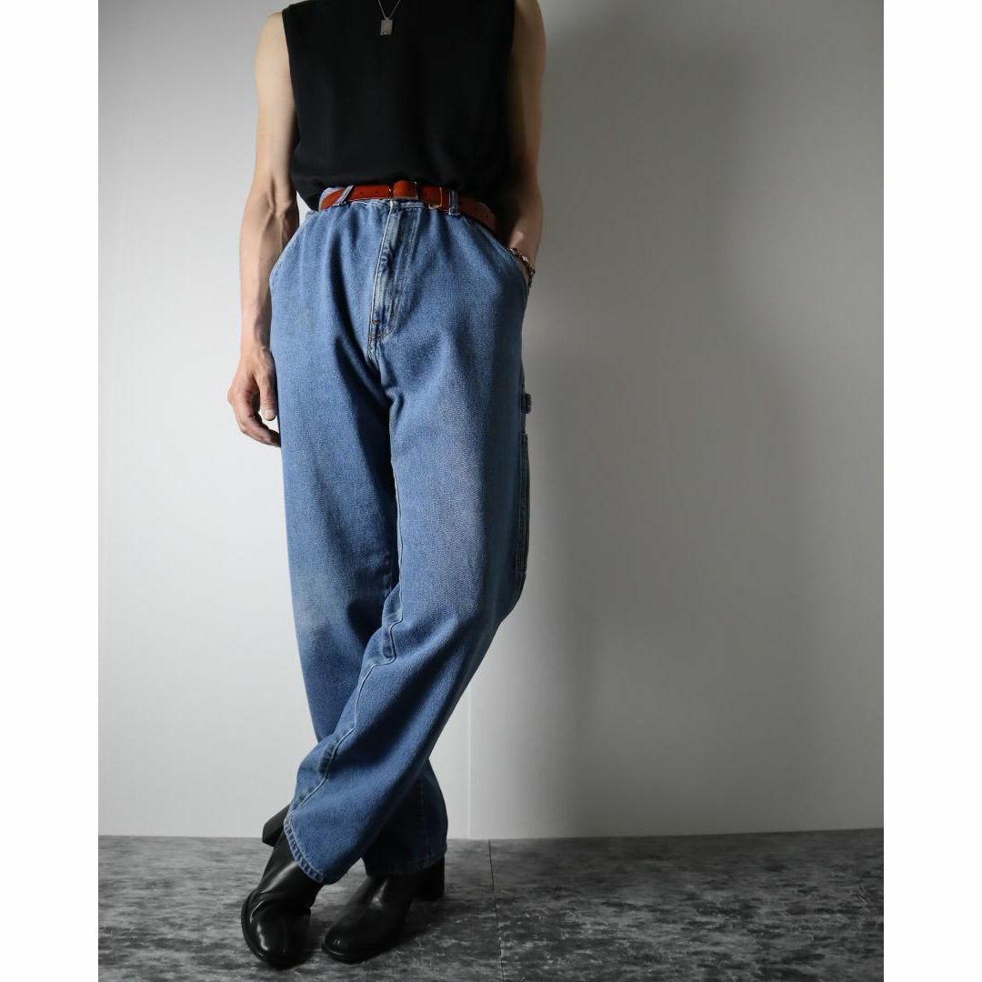 Sears CRAFTSMAN wide painter denim pants ワイド ワーク ペインター デニム ジーンズ 青 W36 ラバーパッチ