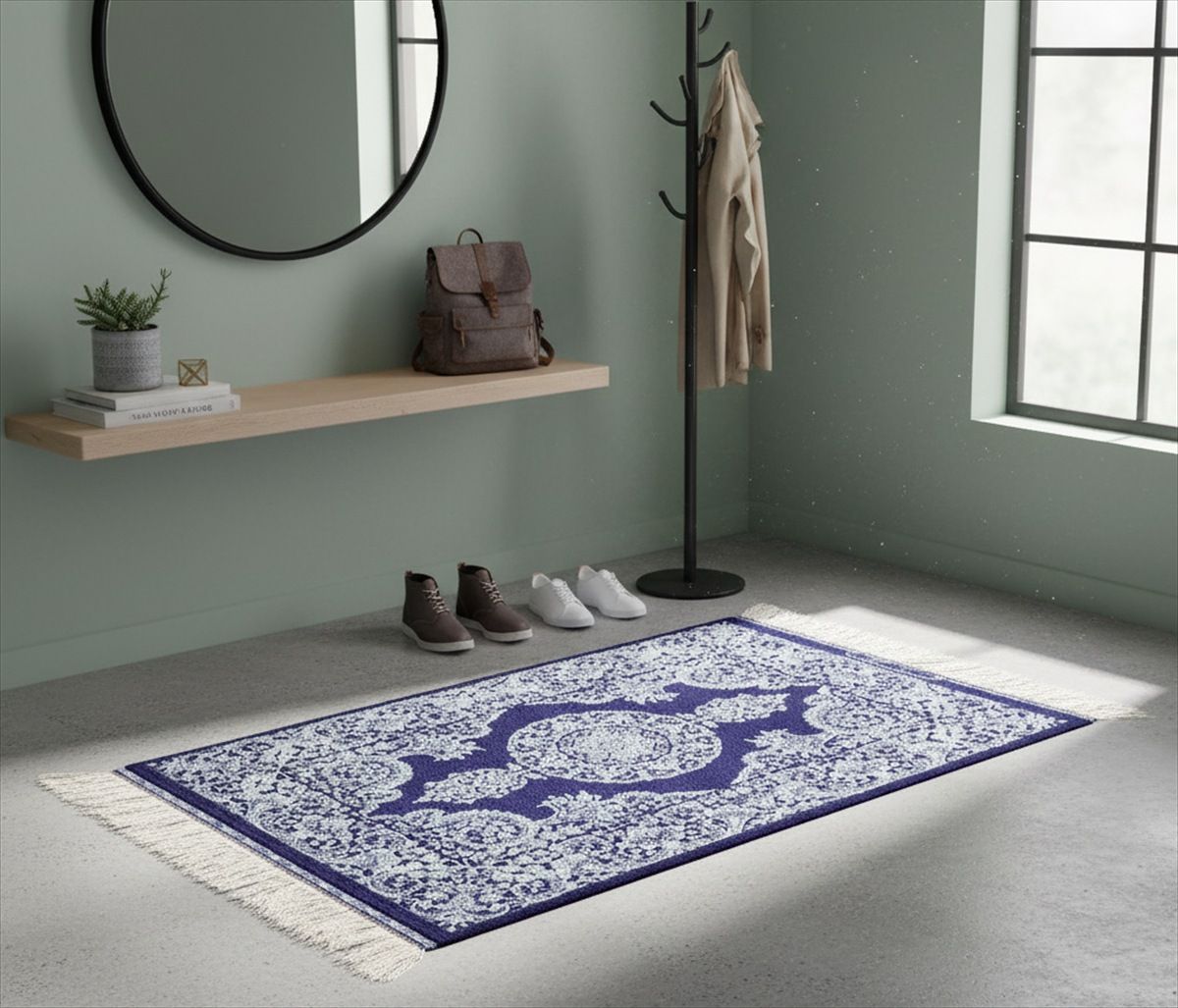 ペルシャ絨毯 ネイアブリシャム カシャーン産 90x60㎝ PS9095