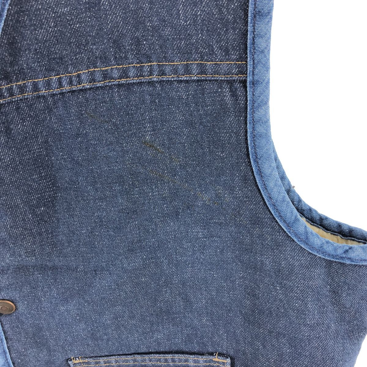 古着 70年代 カーハート Carhartt バットダイ デニムボアベスト