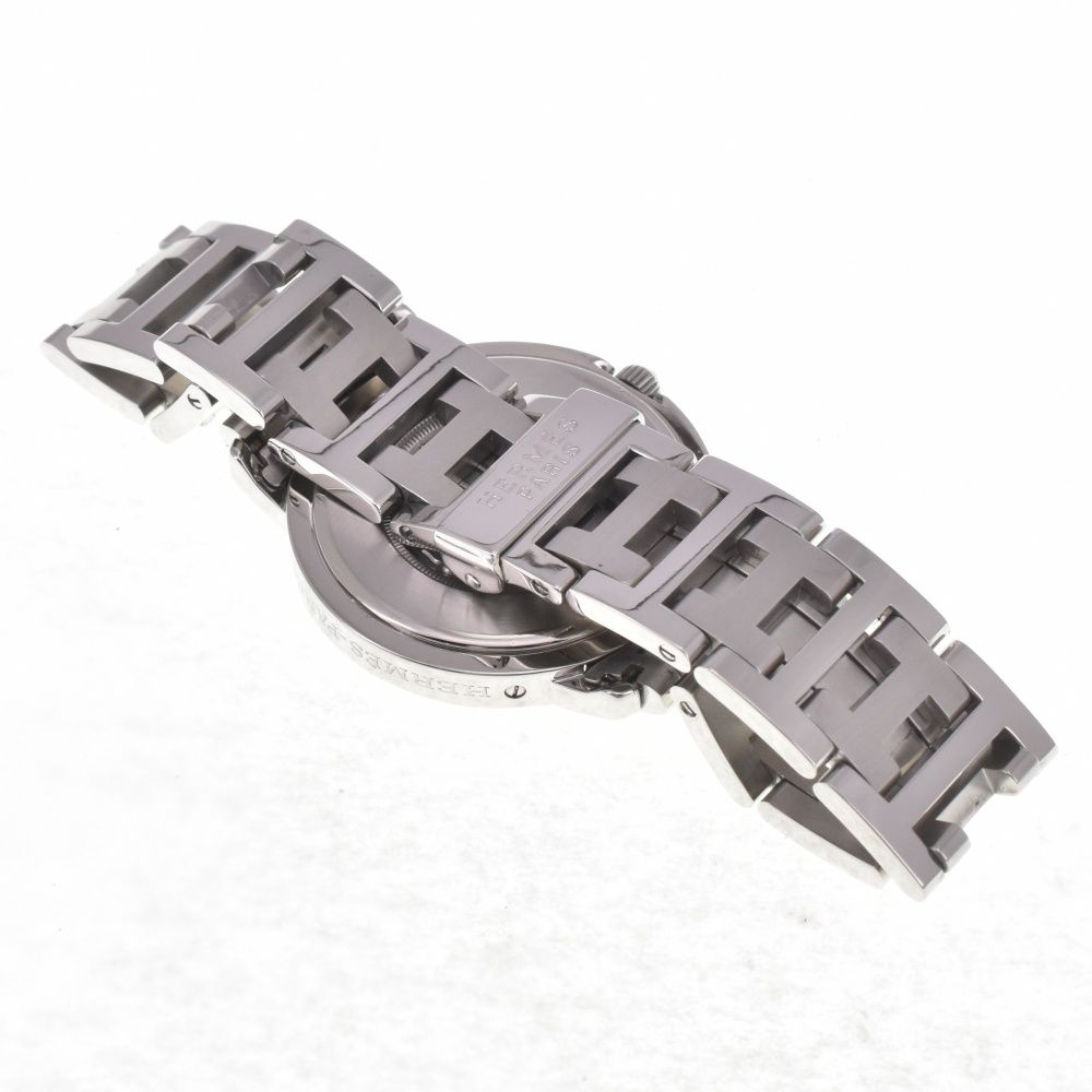 エルメス HERMES CL4.410 クリッパー デイト Dバックル クォーツ ユニ