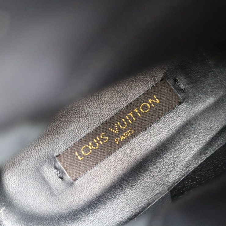 LOUIS VUITTON ルイ ヴィトン ブーツ デニム ネイビー シューズ ハーフブーツ レオパード 豹柄 参考サイズ 21.5cm ビトン  【本物保証】 - メルカリ