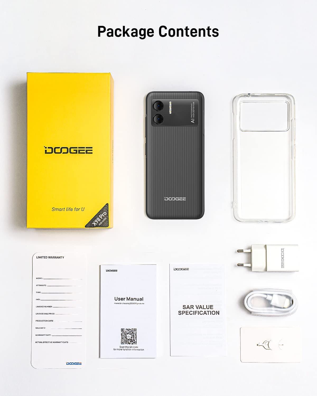 最安値挑戦】 新品 DOOGEE X98PRO スマホ SIMフリー スマートフォン