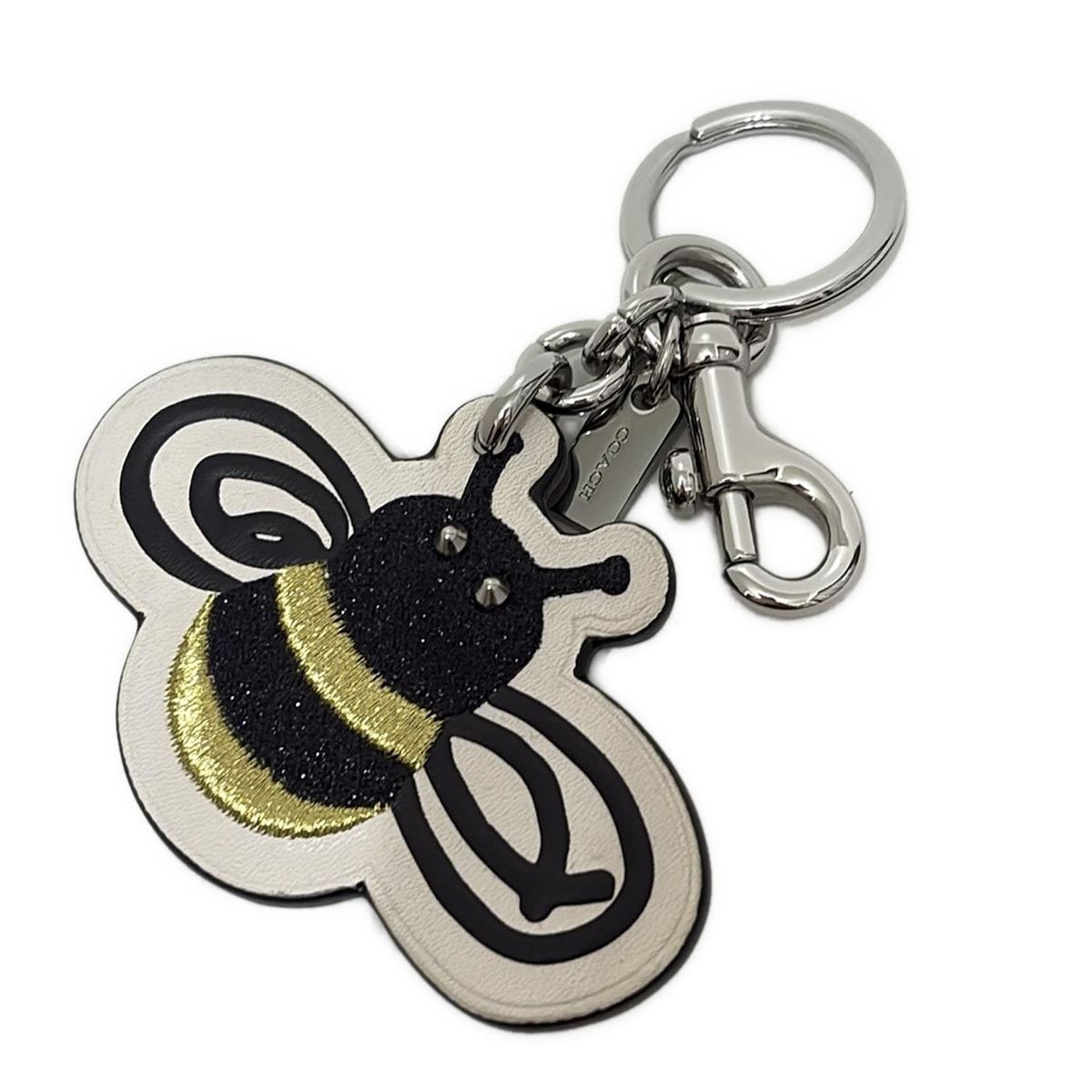 COACH ミツバチモチーフ キーホルダー COACH(コーチ) キーホルダー(チャーム) - グレーベージュ×黒