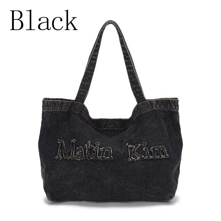 未使用品 Matin Kim デニムトートバッグ/ショルダーバッグ/BLUE