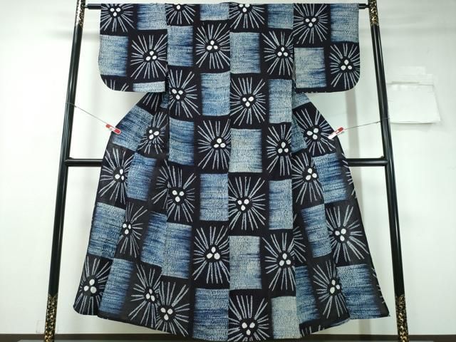 平和屋着物∴夏物　浴衣　有松鳴海絞り　変わり斜線文　綿　逸品　CAAW1020ng 平和屋着物∴夏物 浴衣 有松鳴海絞り 変わり斜線文 綿 逸品 CAAW1020ng