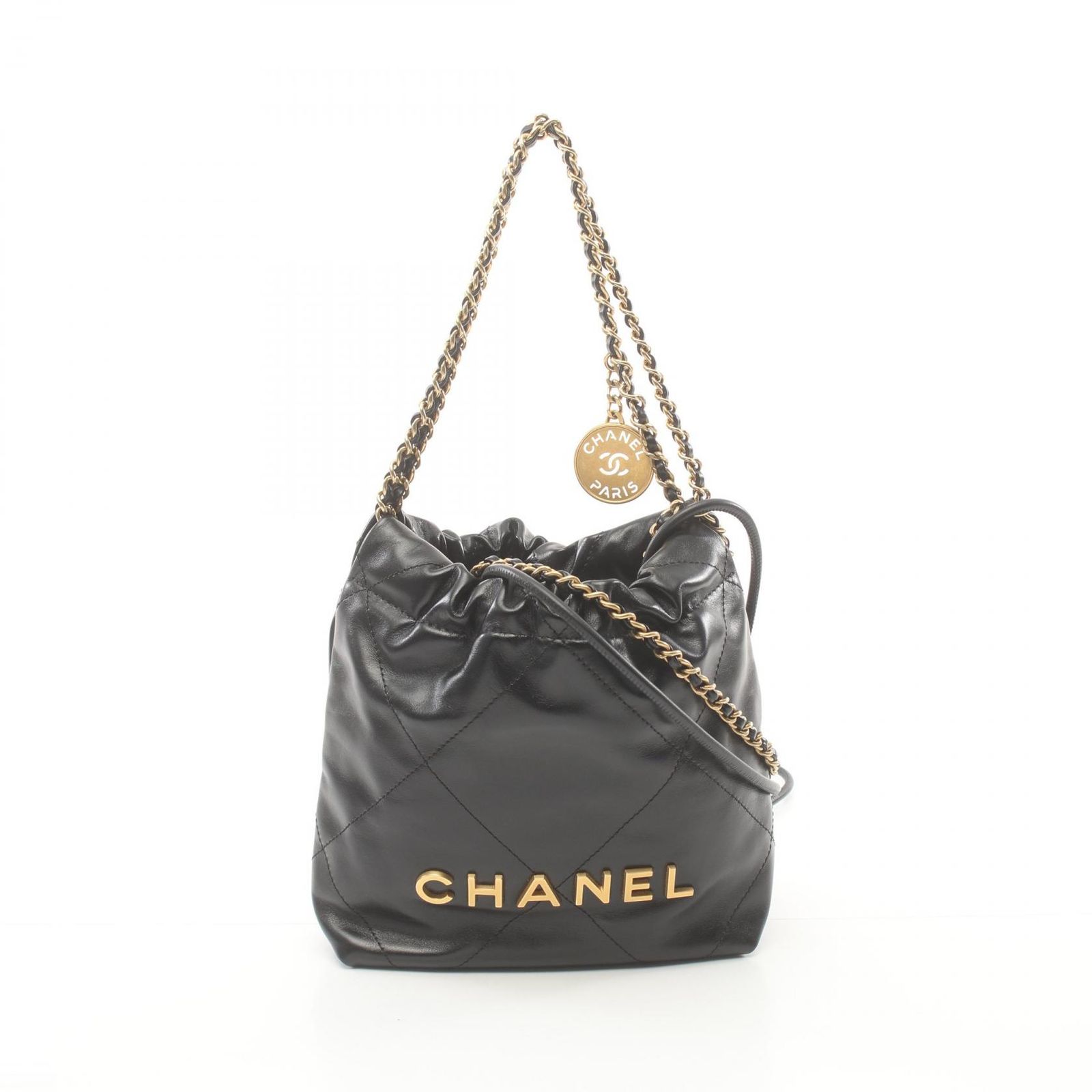 【高級感溢れるパッチワーク】CHANEL 22★ショルダーバック 高級感溢れるパッチワーク】CHANEL 22☆ショルダーバック