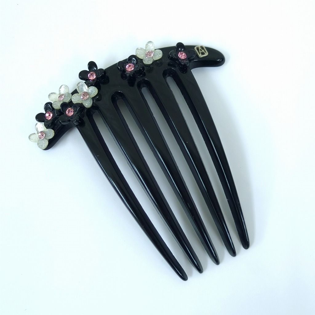 激安⬛︎アレクサンドルドゥパリ ヘアクリップ ストーン付き フランス製4個セット アレクサンドルドゥパリ ラインストーン ヘアコーム ヘア