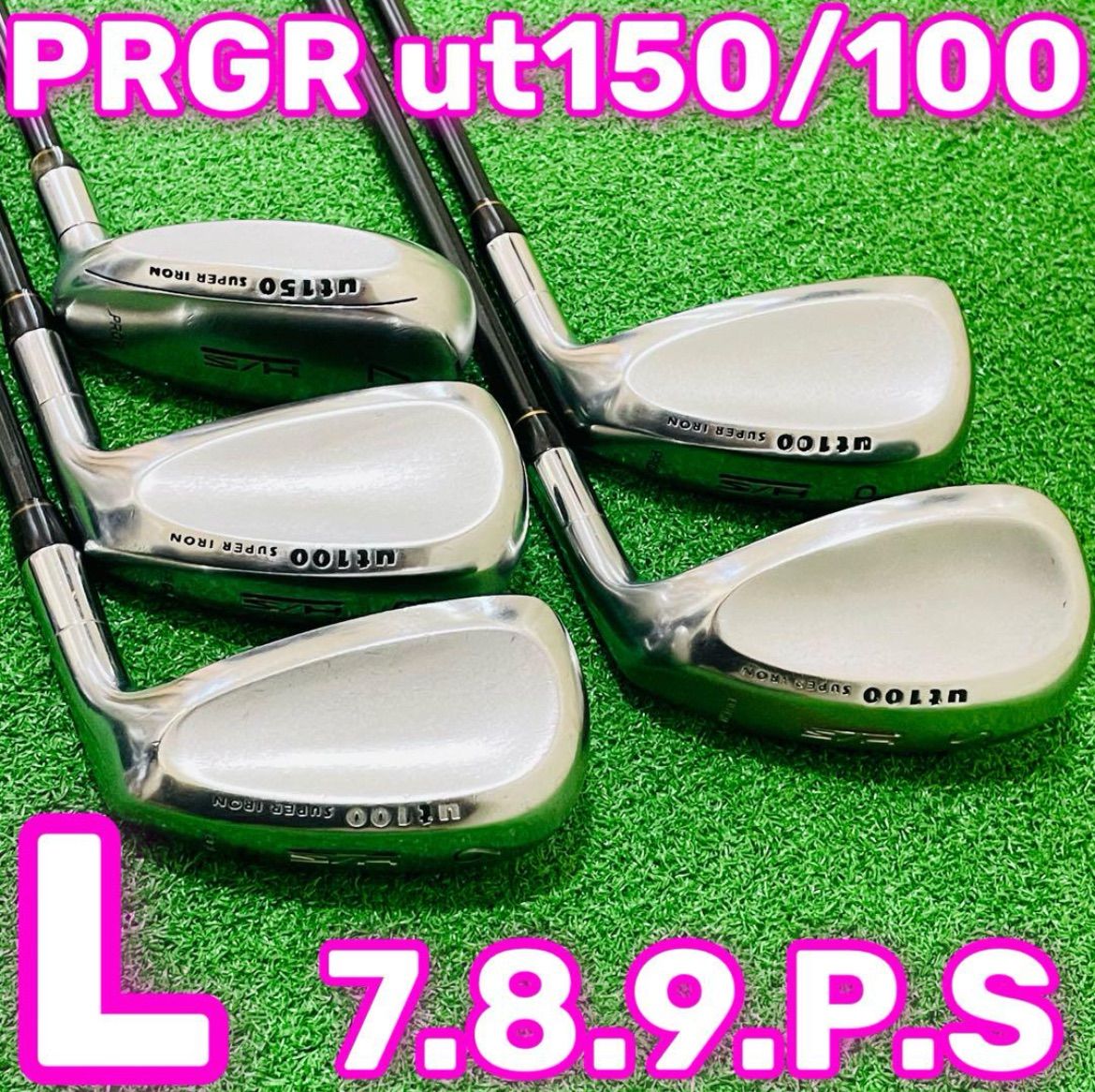 8038 PRGR プロギア レディース H S SUPER IRON UT150 UT100 アイアン5本セット 女性用 右利き フレックスL M-30 7.8.9.P.S