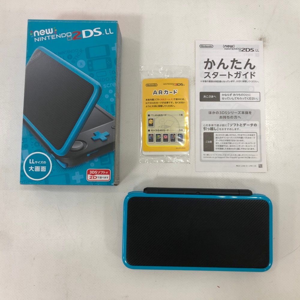 07w5917 new NINTENDO 2DS LL|ブラック×ターコイズ|初期化済|クリーニング済|開封済| 品 ゲームハード