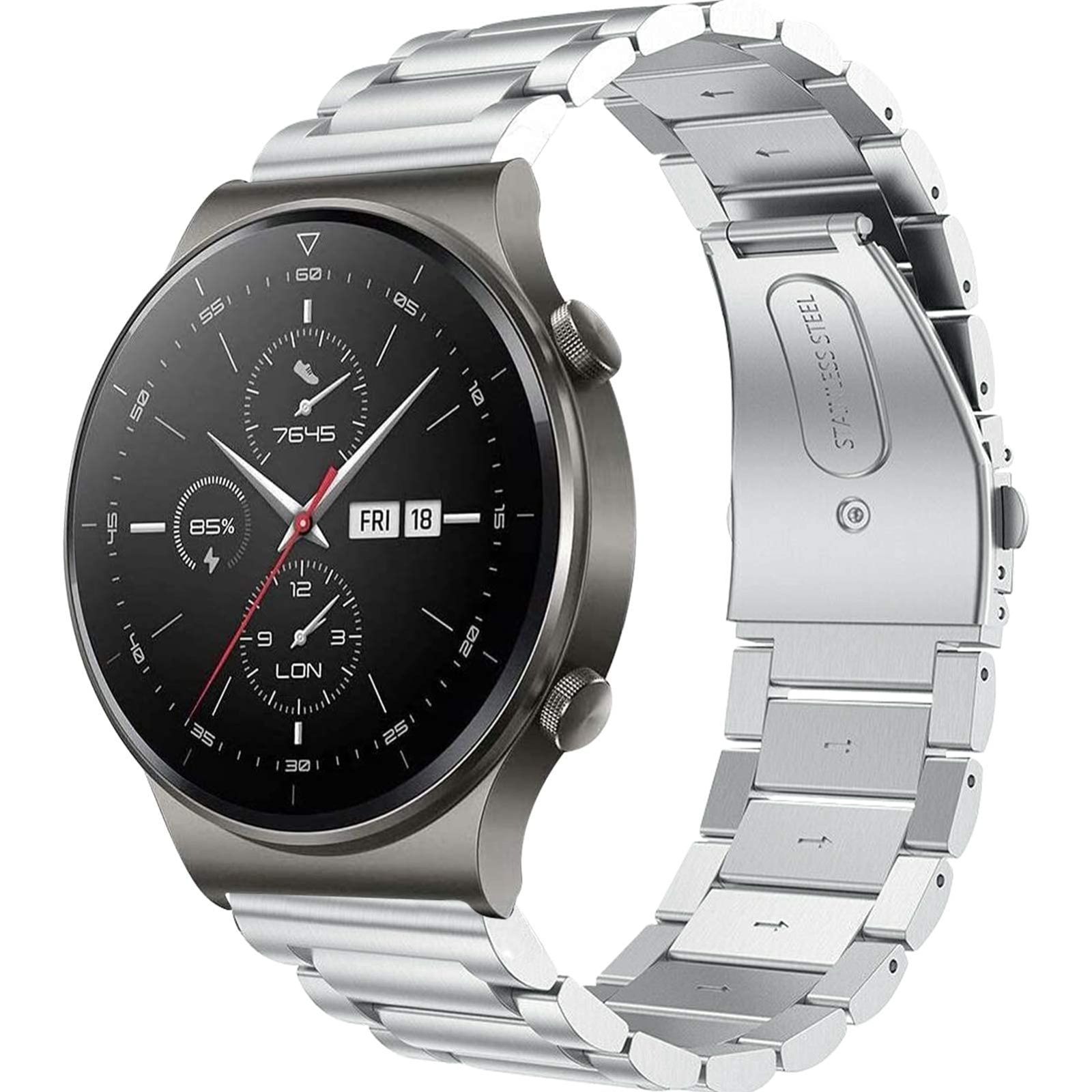 Huawei Watch for GT/Huawei Watch GT 2 46mm/Huawei Watch GT active バンド  ステンレス製 VICARA 22mm 交換用 for Huawei ウォッチ GT 調整工具付き ビジネス風 スチ - メルカリ