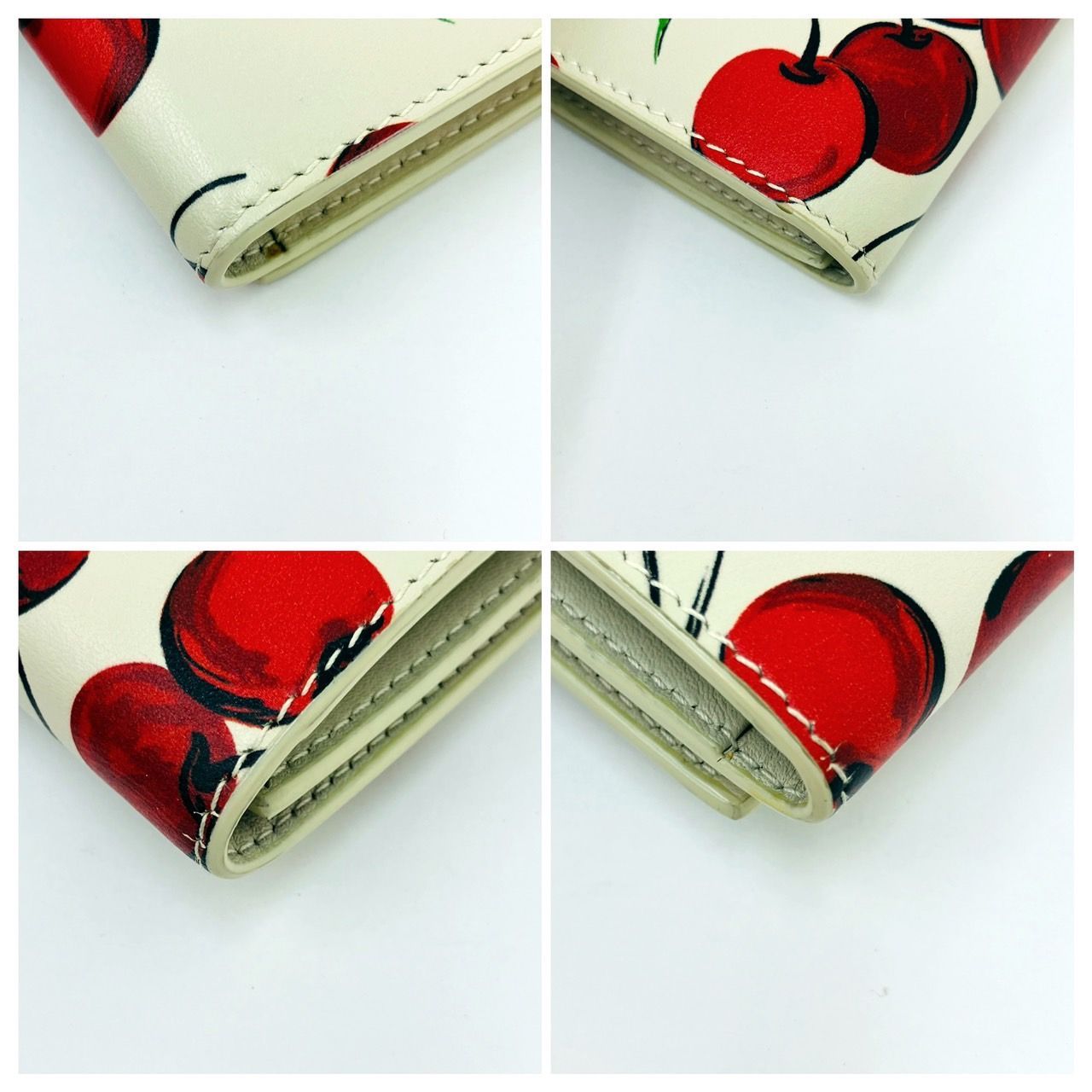 極美品 イヴ・サンローラン YSL キーケース レッド ブランドロゴ入り