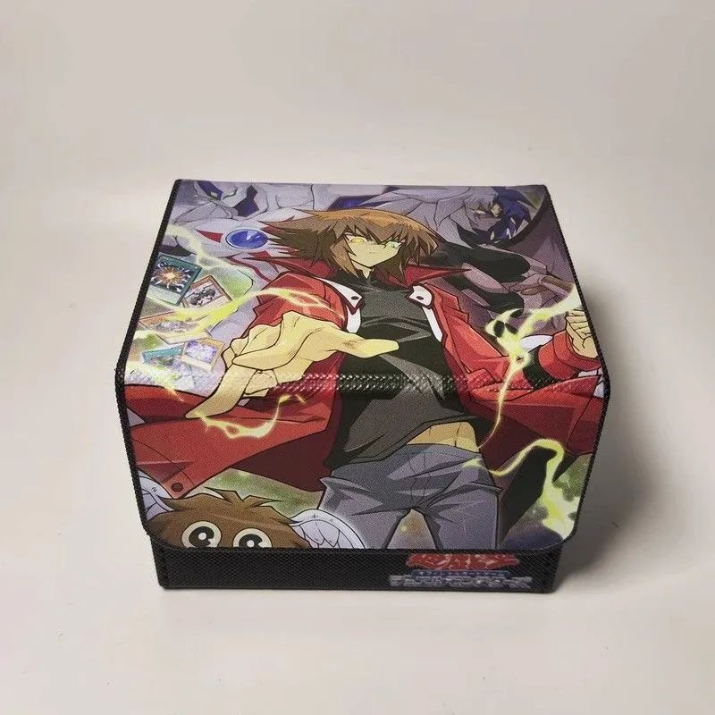 デッキケース 遊城十代 ヒーロー 遊戯王 レザー カードケース 横
