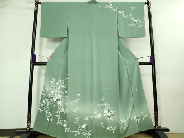 平和屋着物□極上 訪問着 枝垂れ吉祥花文 暈し染め 金彩 逸品