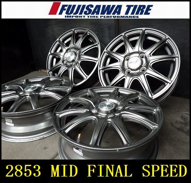 2853 B▲ ▲MID FINAL SPEED ホイール▲14x4.5J 4穴 PCD100 45▲4本