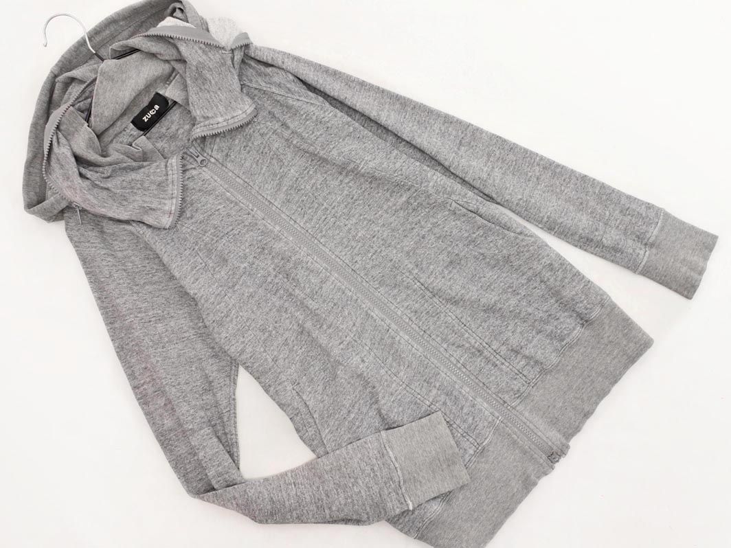 「ZUCCa」 ジップアップパーカー M size ライトブラウン レディース ZUCCa 「ZUCCa」 ジップアップパーカー M size ライトブラウン