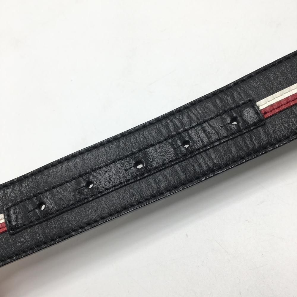 美品】タイトリスト トップ式ベルト ネイビー×白×レッド ロゴ