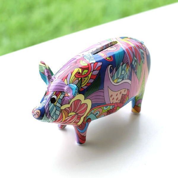 ブタ　豚　貯金箱　陶器　置物　インテリア　工芸品　美術品　A2823 ブタ 豚 貯金箱 陶器 置物 インテリア 工芸品 美術品 A2823 ブタ 貯金箱