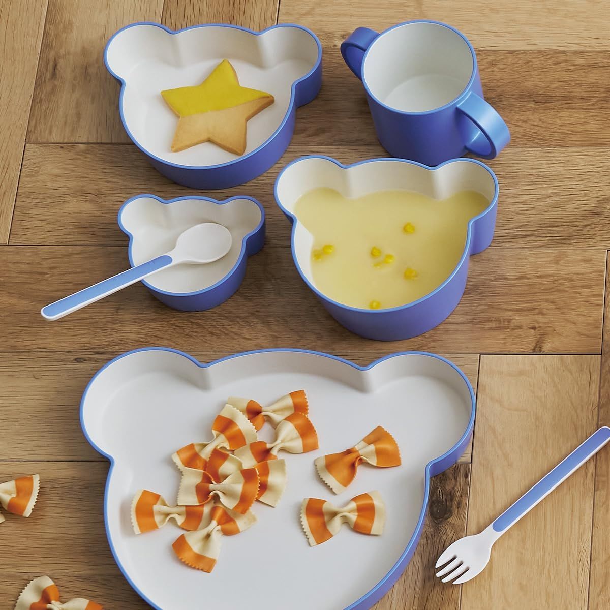  tak タック KIDS DISH gift box bear lucky 7 キッズディッシュ ギフトボックス ベア ラッキーセブン バイオレットブルー JTN-1030-VBL ベビー用食器 授乳 食事