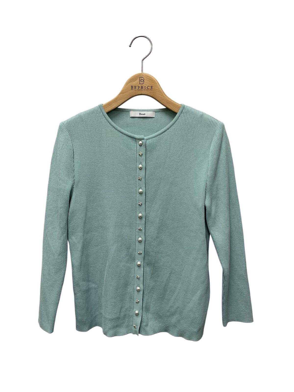 ルネ 6332200 カーディガン 36 ブルー パールボタン ITXOCHJZ1BWW