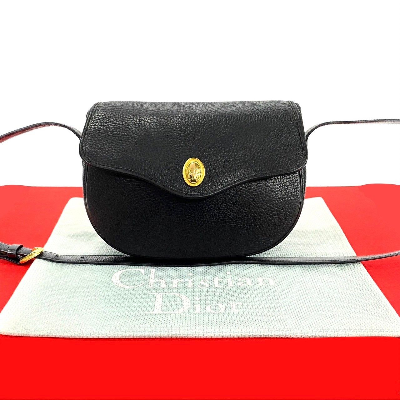 ほぼ未使用 希少品 Christian Dior ディオール CD ロゴ 金具