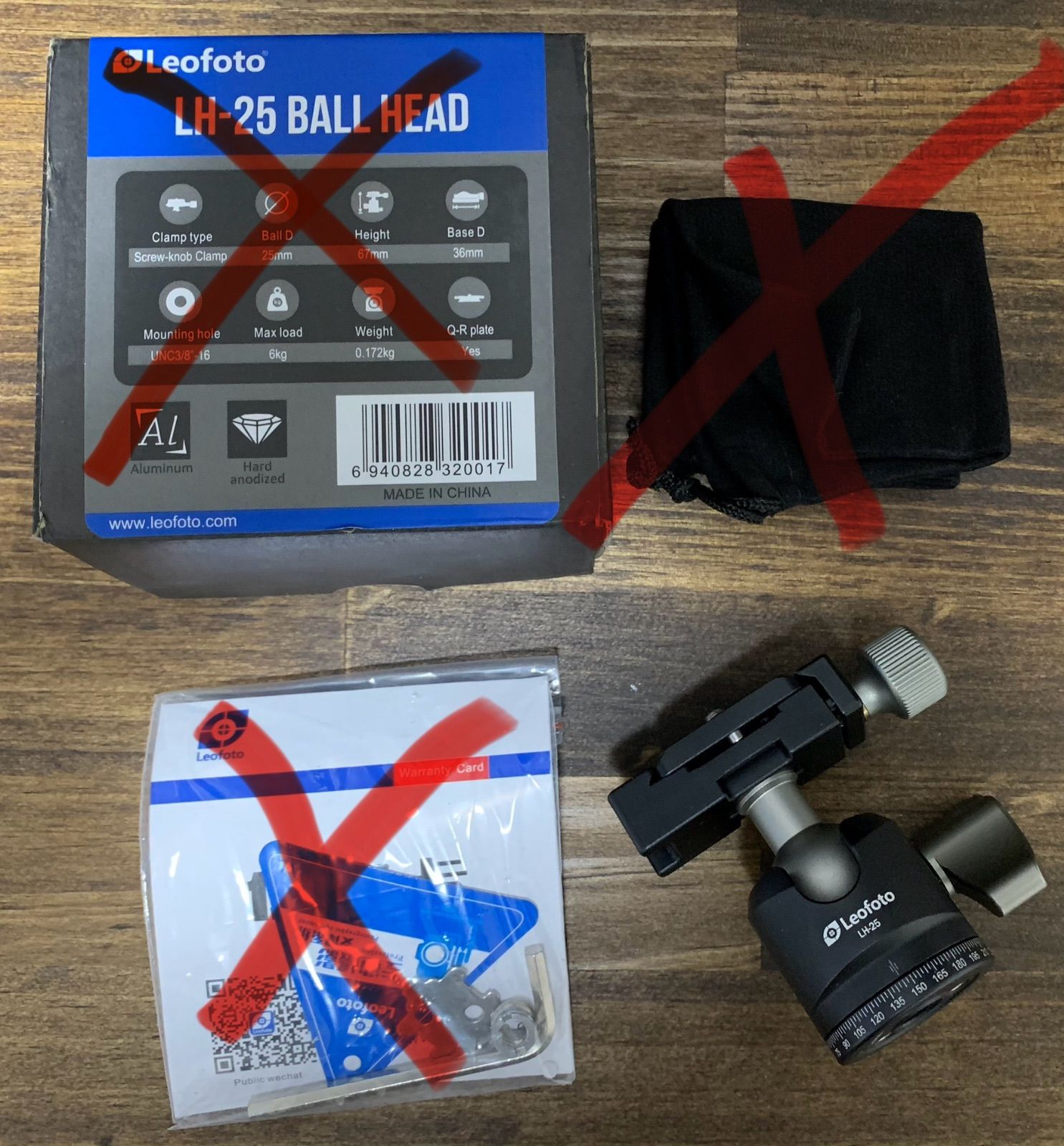 東京より発送【新品】Leofoto LH25 自由雲台 PU-25プレート付き 東京より発送【新品】Leofoto LH25 自由雲台 PU-25プレート付き
