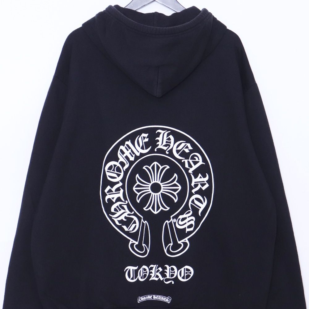 CHROME HEARTS ホースシュージップアップスウェットパーカー