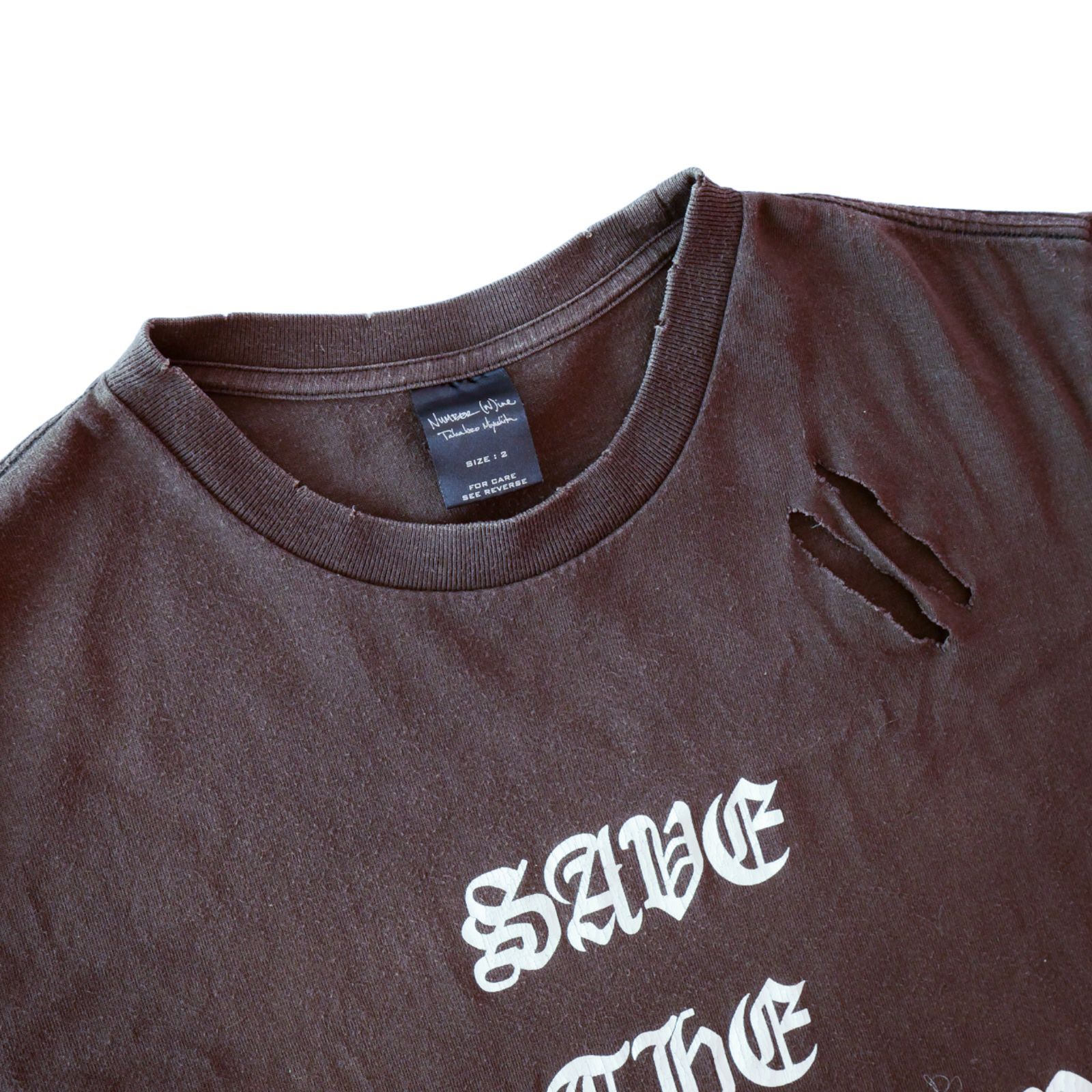 Number(n)ine ナンバーナイン ダメージ Tシャツ サイズ2 - メルカリ