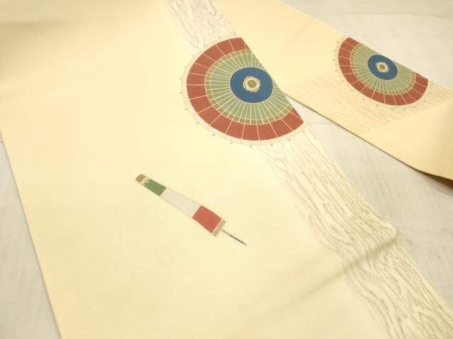 平和屋着物●塩瀬　九寸名古屋帯　番傘　金彩　正絹　逸品　DAAX5760cm 平和屋着物○塩瀬 九寸名古屋帯 番傘 金彩 正絹 逸品 DAAX5760cm