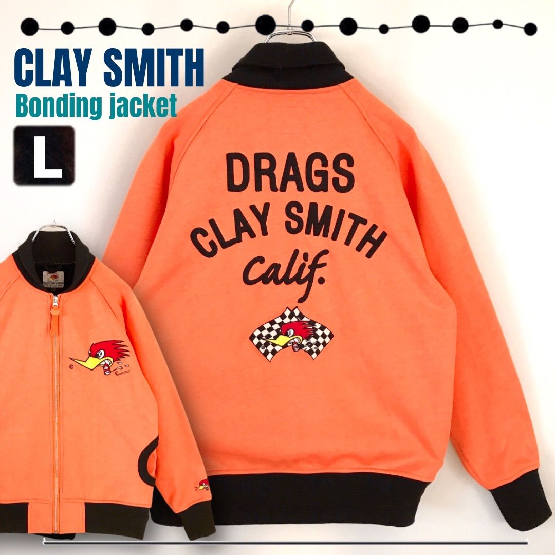 CLAY SMITH/クレイスミスボンディングジャケット/ボンバージャケット/ライダースジャケットメンズL　#2412D030