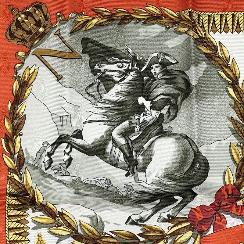 エルメス HERMES スカーフ カレ90 NAPOLEON ナポレオン