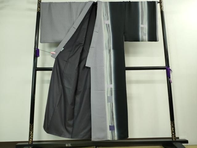 平和屋本店 上 男性 訪問着 キングサイズ 天然黄金繭 笹竹 松葉地紋 暈し染め 辻本工房謹製 反端付き DZAB0345kh5