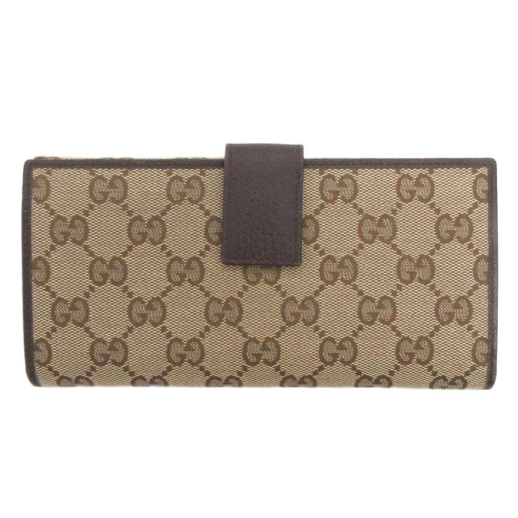 グッチ GUCCI 財布 GGキャンパス 112715-3661 総柄 茶 ブラウン